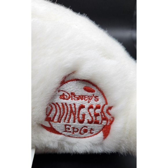 Disney's Living Seas Epcot Plush White Seal 15" L 9" W Preowned Clean EUC - Picture 5 of 7